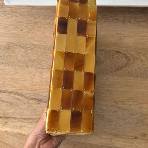 Vintage Shiraleah Vietnam 50s bake a light tortoiseshell loose site handbag as i - Picture 7 of 9